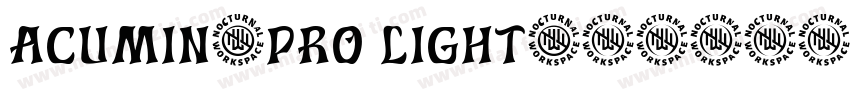 Acumin-pro light字体转换